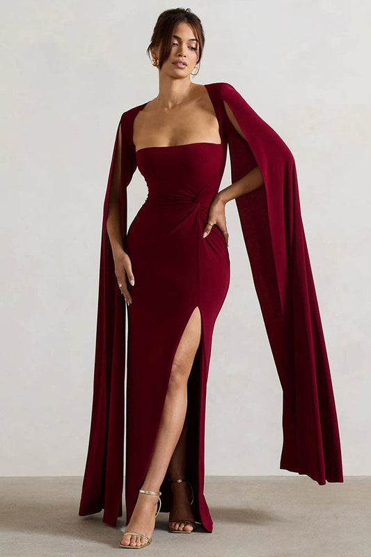 Queen's Cape - Slit Dress