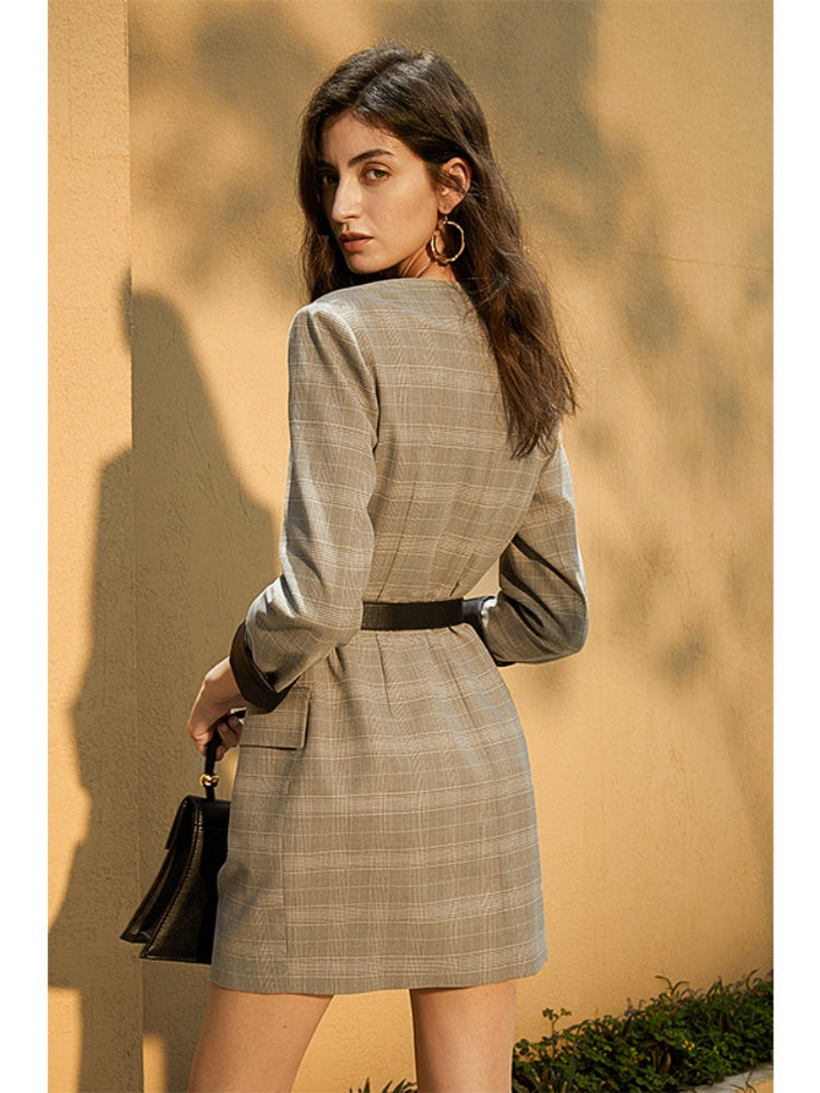 Double-Breasted Blazer Mini Dress