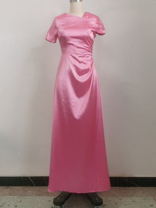 Draped Neck Tie-Waist  Maxi Dress