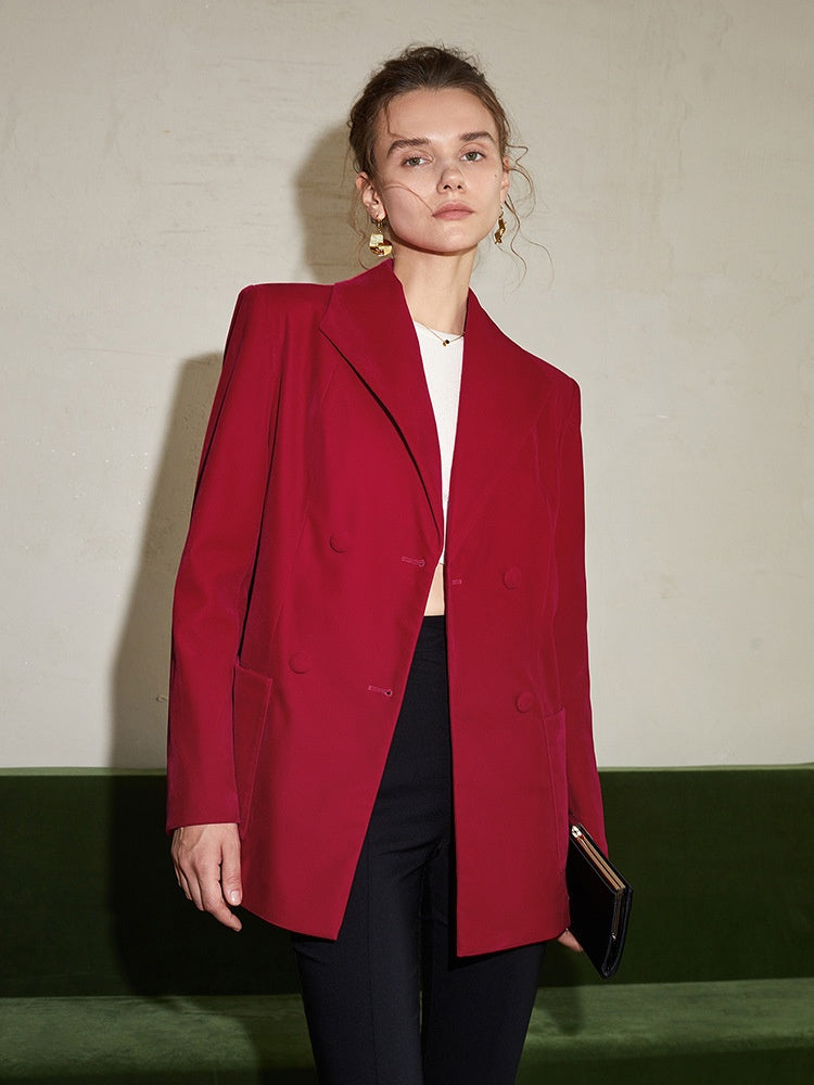 Bright Red Career Blazer