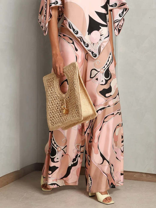 Unique Abstract Print Short Shirt