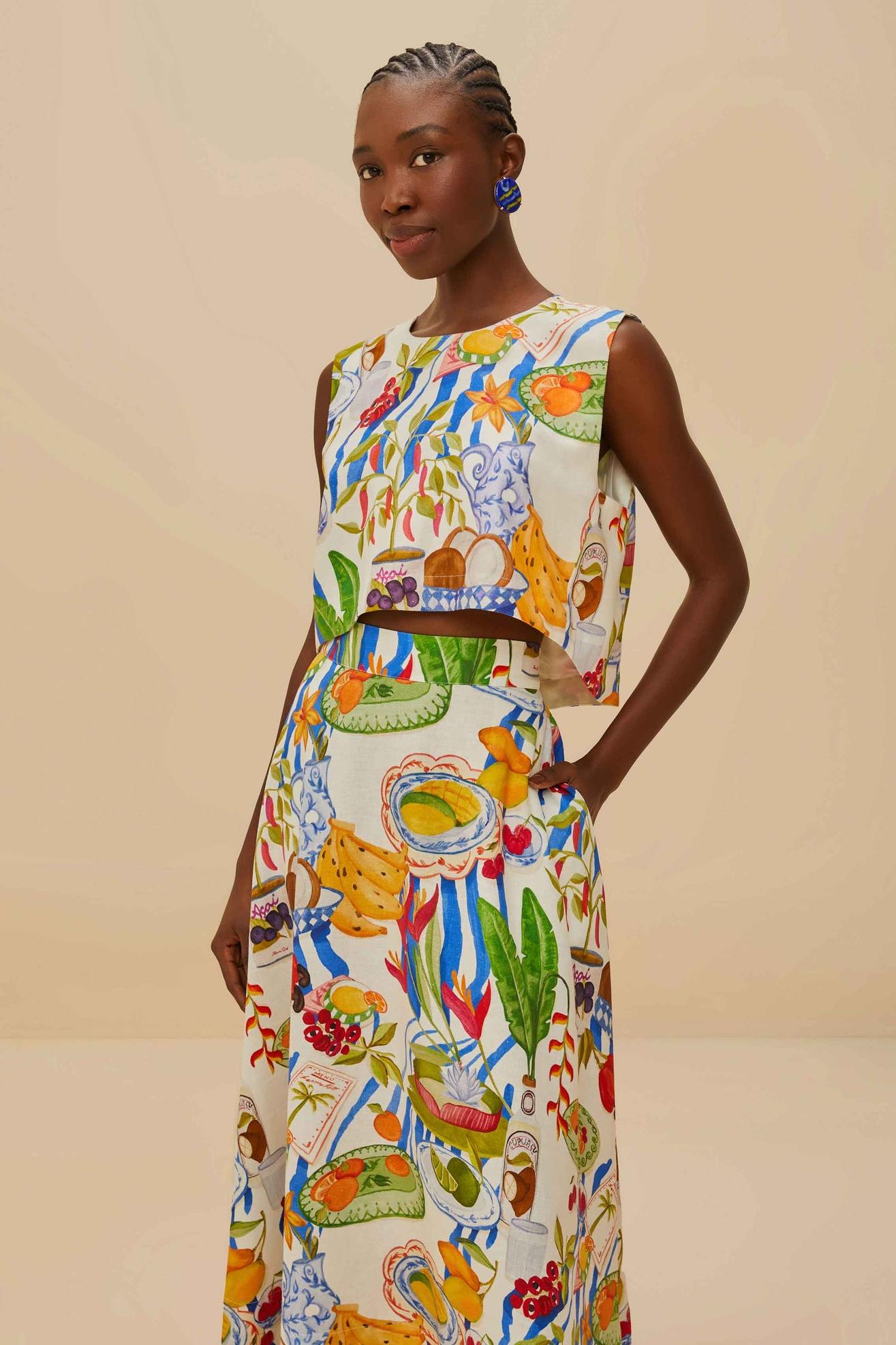 Holiday Joy Fruit Color Skirt Set