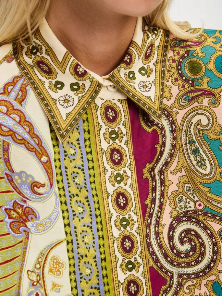 Shirt-Style Linen Dress