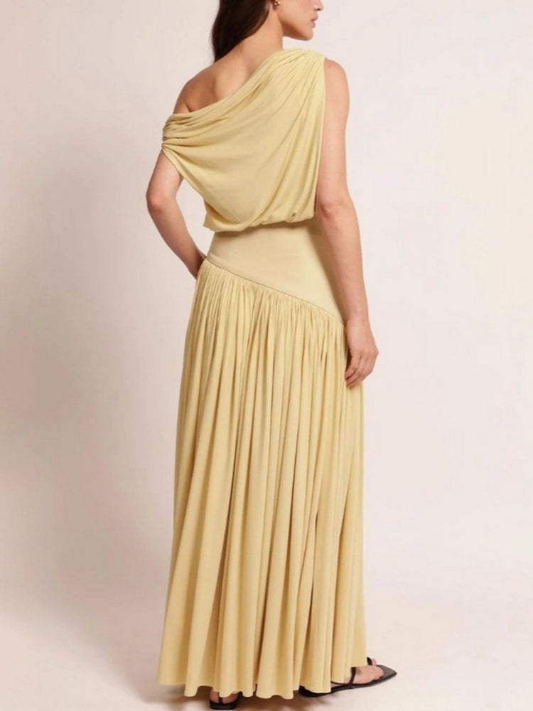 Off-Shoulder Fitted Long Dress