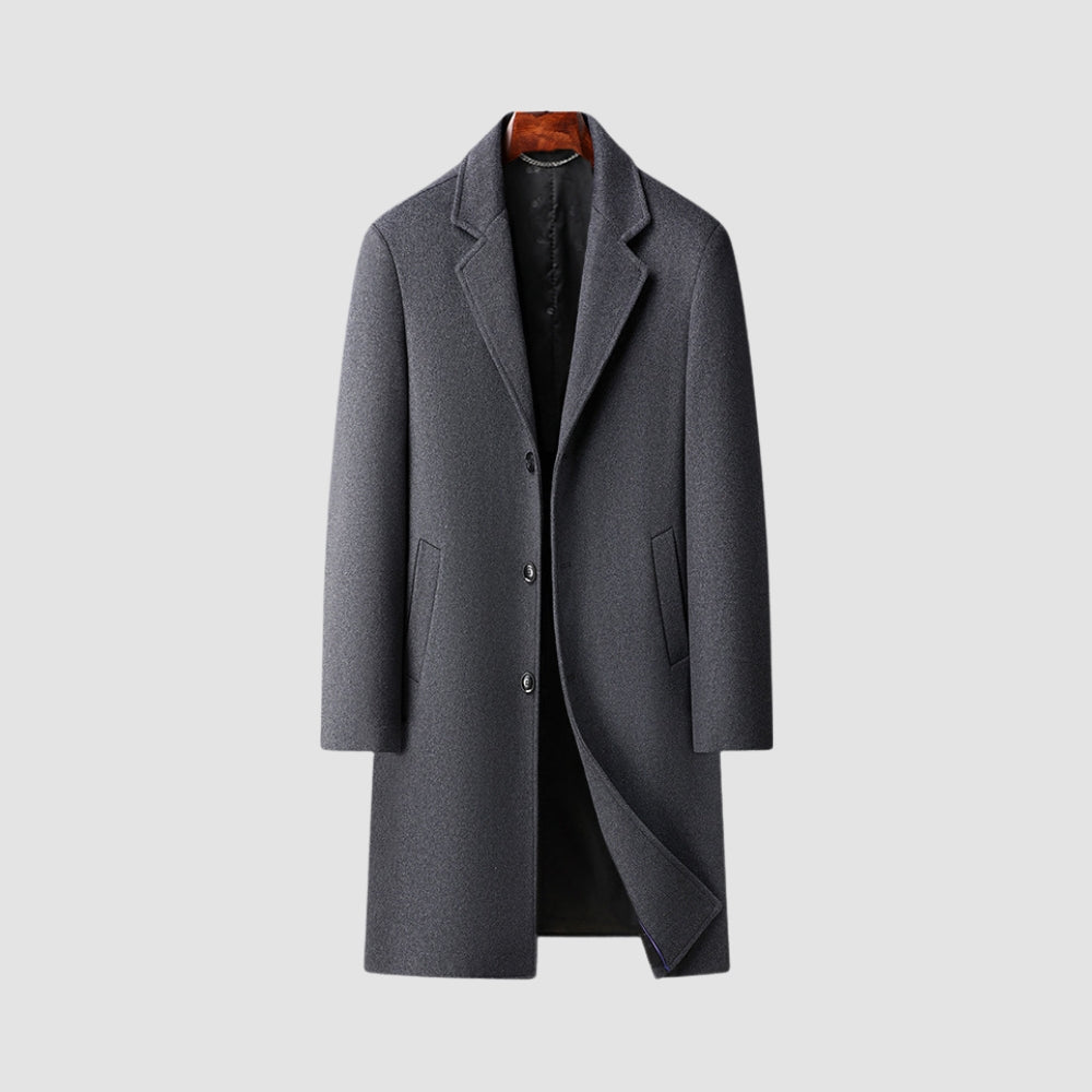 Wool Overcoat | Slim Fit Single-Breasted | Suit Collar