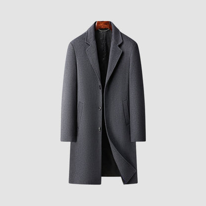 Wool Overcoat | Slim Fit Single-Breasted | Suit Collar