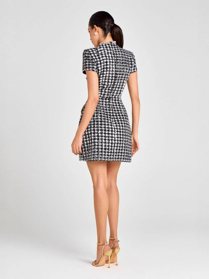 Classic Tweed Straight Skirt Set