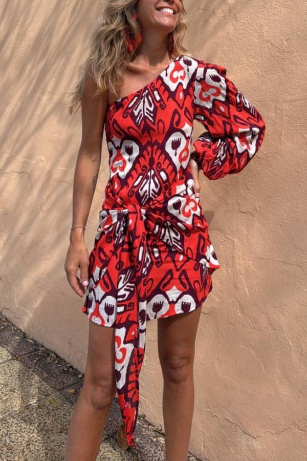 MAID coral short dress