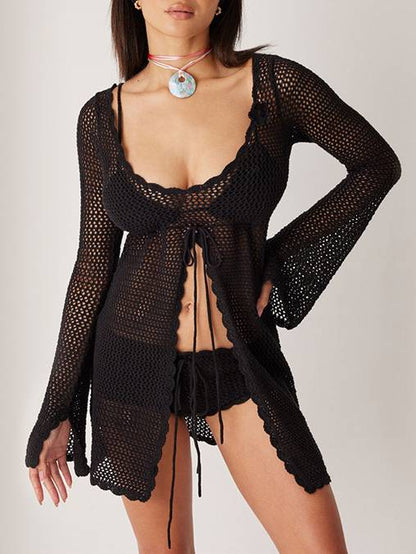 Knit Bikini Cover-up Sun Protection Dress