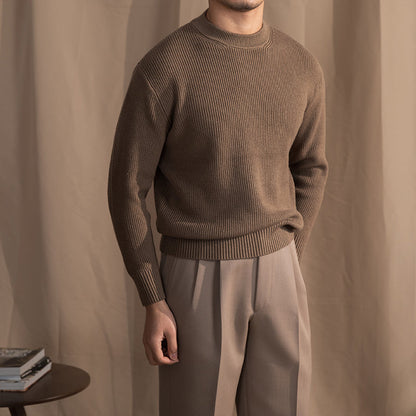Maison Wool Blend Crewneck Sweater for Men