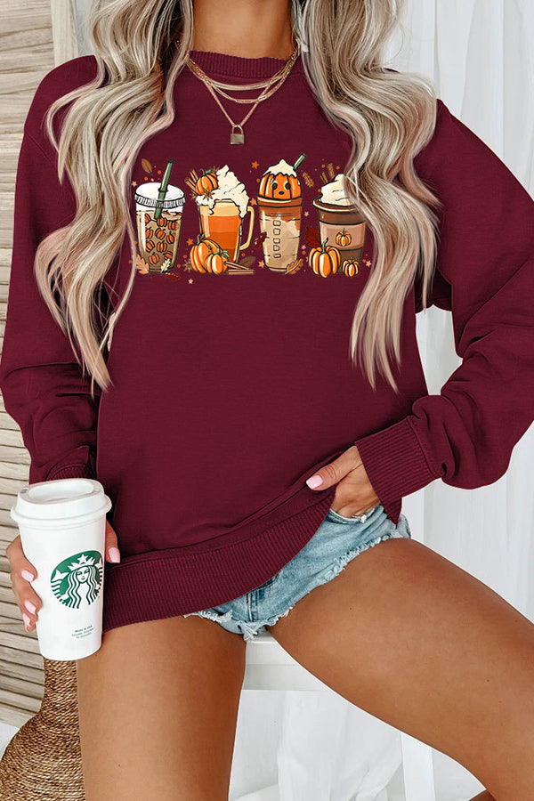 Halloween Creative Print Casual Long Sleeved Sweatshirt