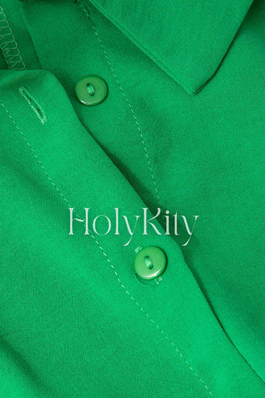 Knot Hem Long Sleeve Shirt