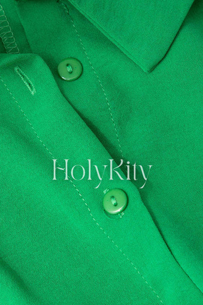 Knot Hem Long Sleeve Shirt