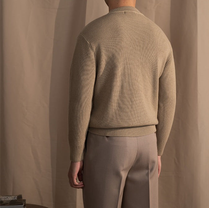 Maison Wool Blend Crewneck Sweater for Men