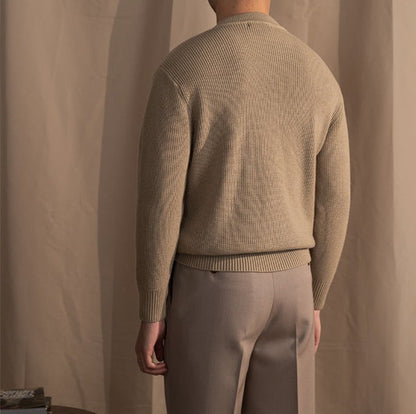 Maison Wool Blend Crewneck Sweater for Men