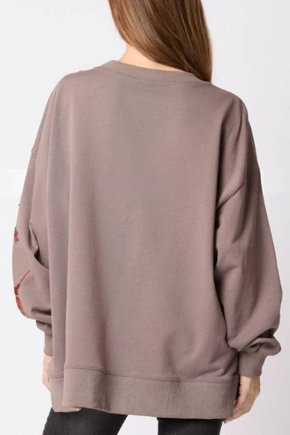 Halloween Witch Sequined Sweater Loose Casual Top