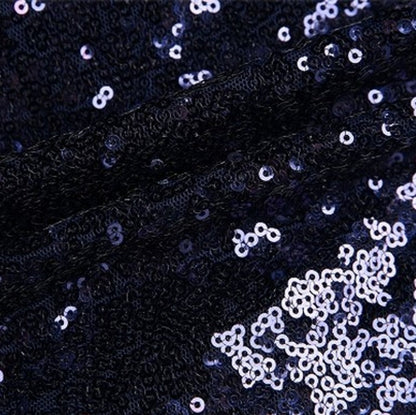 Luxury Sequin Formal Dress Office Slim-Fit Criss Cross Sheath Long Sleeve Dress