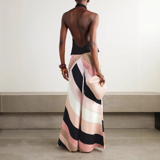 Printed Backless Jumpsuit