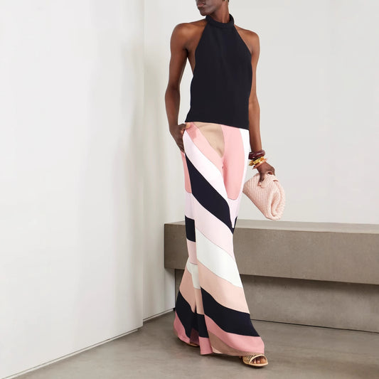 Printed Backless Jumpsuit