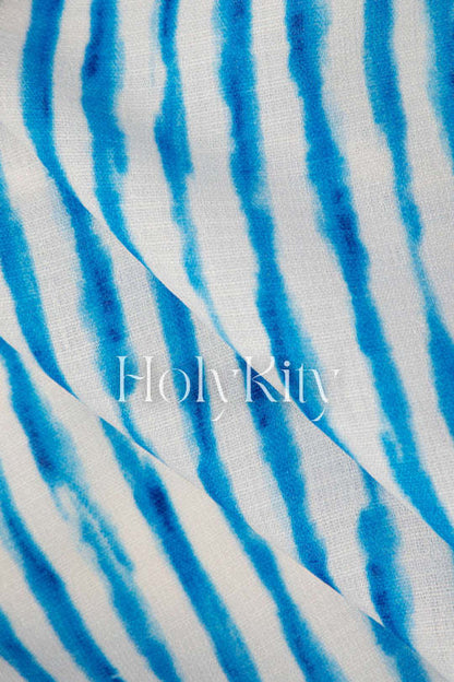 Stripe Knot Hem Blouse