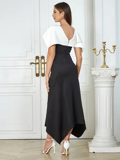 Sexy Black & White Bodycon Dress