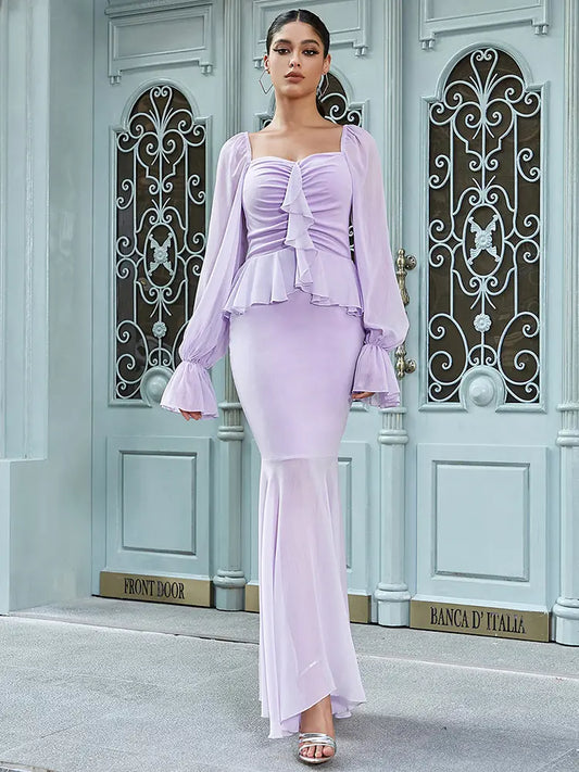 Sexy Ruffle Floral Bustier Dress