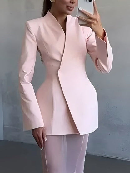 Elegant Asymmetric Tailored Blazer