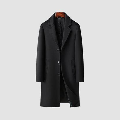Wool Overcoat | Slim Fit Single-Breasted | Suit Collar