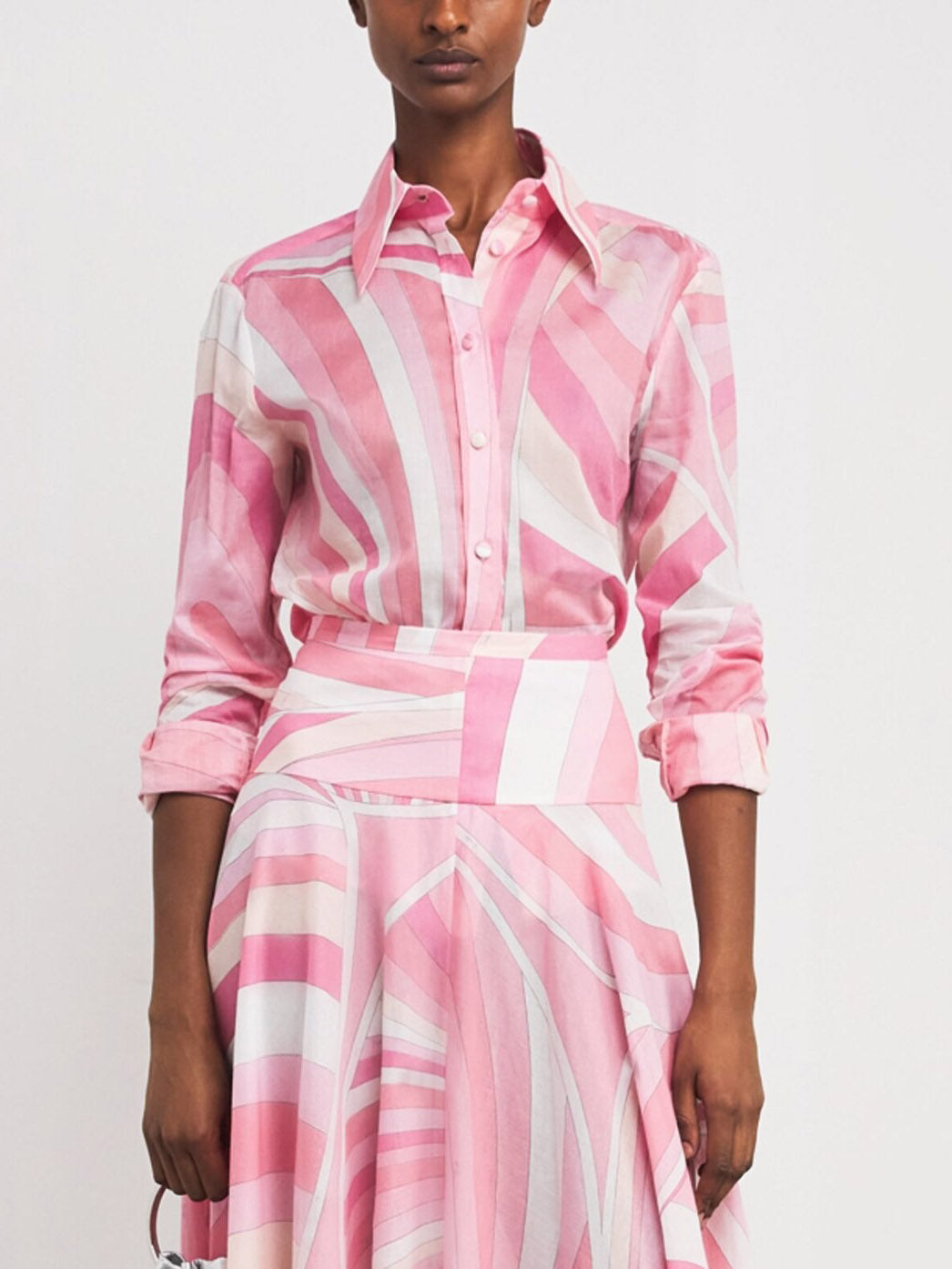 Exquisite Geometric Print Long-sleeved Shirt