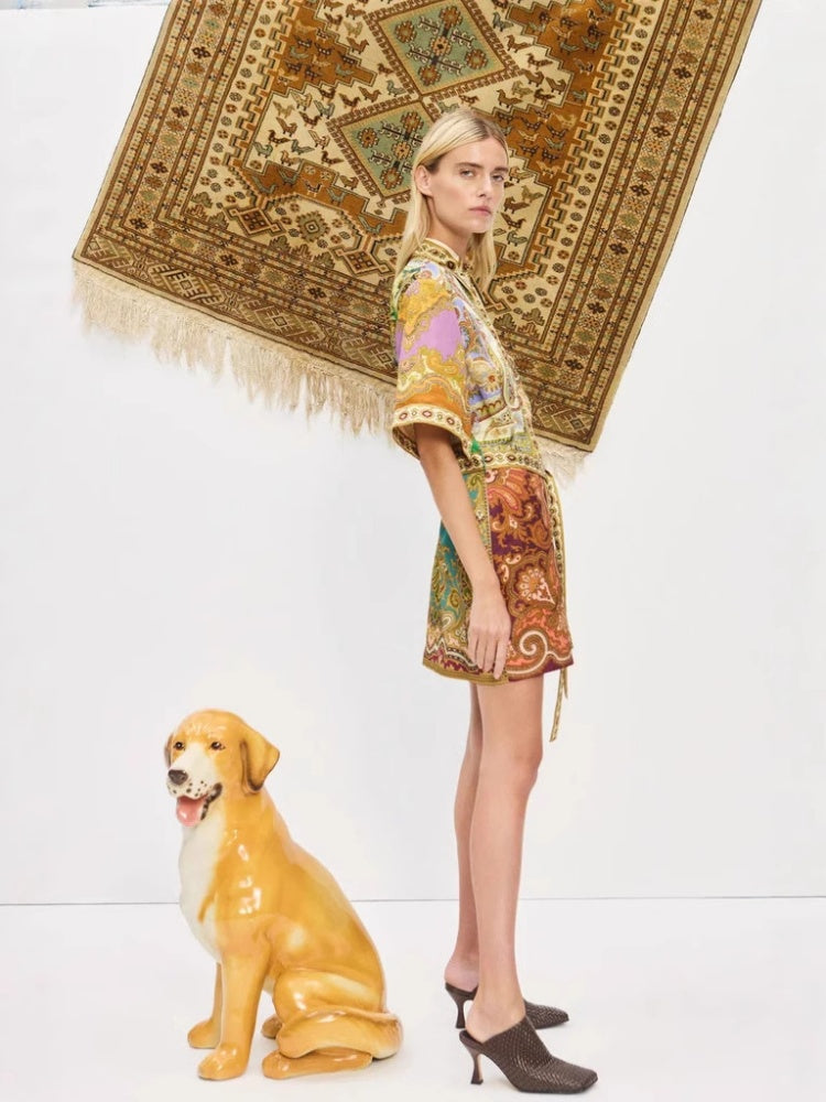 Shirt-Style Linen Dress