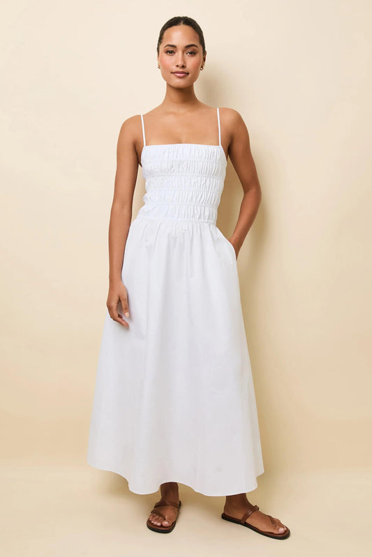 Delta Midi Dress Optic White