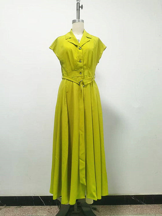 Sunshine Button-Front Shirt Dress