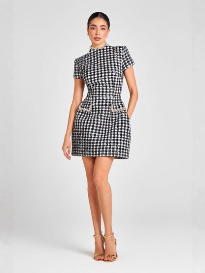 Classic Tweed Straight Skirt Set