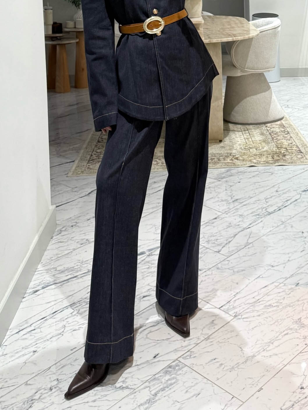 Casual Denim Long-Sleeved Shirt