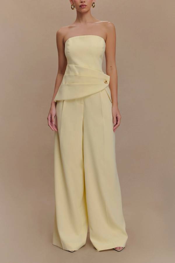 Strapless Suiting Top