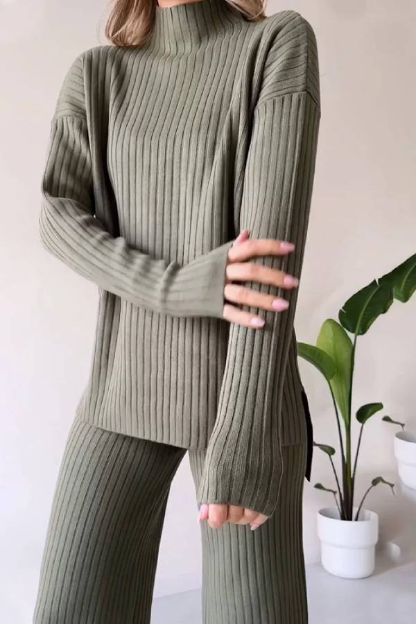 Chic Slit Casual Two-piece Set