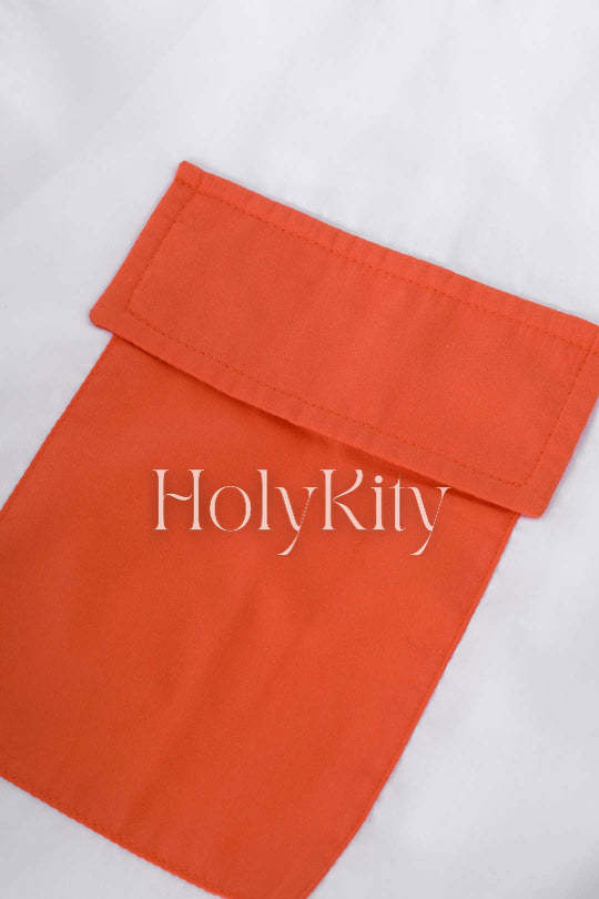 Drawstring Hem Crop Blouse