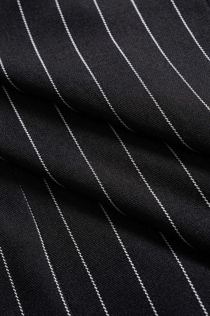 Stripes Print Button Patchwork Long-Sleeve Shirt