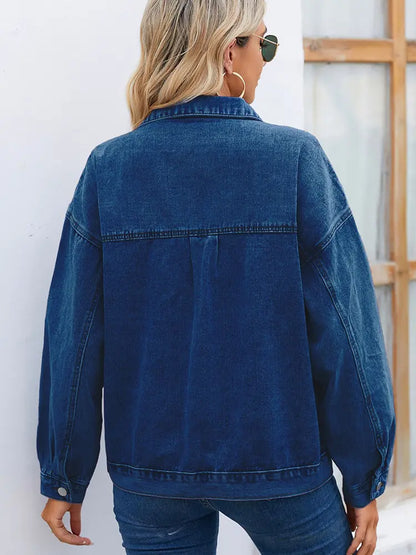 Women__ Vintage Washed Denim Jacket