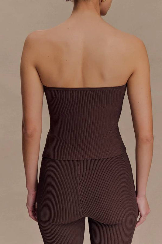 Strapless Cupped Knit Top