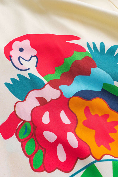 Floral Print Top And Skirt Set