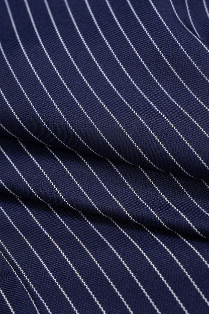 Stripes Print Button Long-Sleeve Shirt