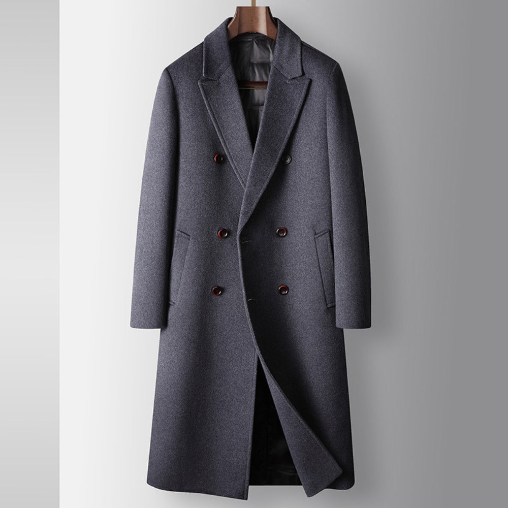 Maison Wool Blend Double-Breasted Overcoat | Autumn Winter