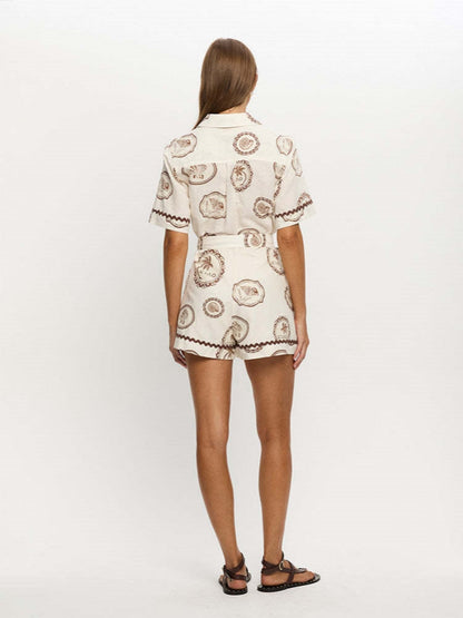 Linen Tie-Waist Jumpsuit