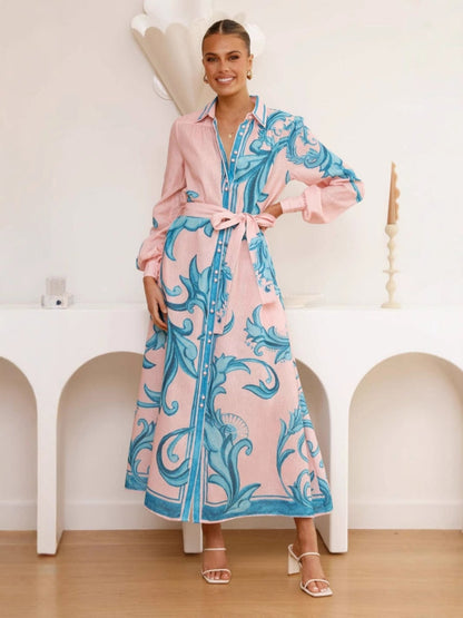 Summer Belted Midi Dress