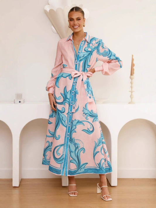 Summer Belted Midi Dress