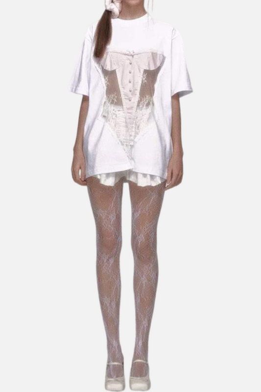 Baylee See Through Patchwork T-shirt