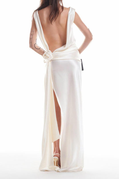 Edna White Maxi Dresses