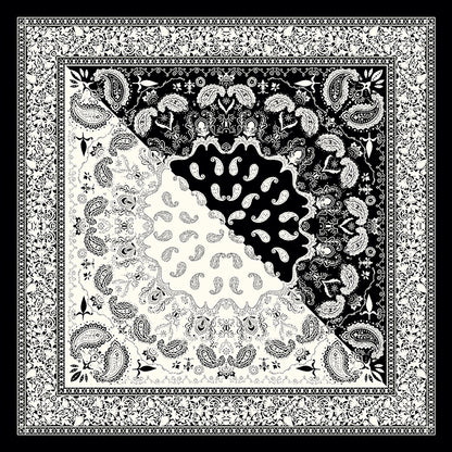 Bohemian Ethnic Style Color Matching Square Silk Scarf