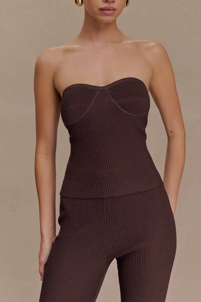 Strapless Cupped Knit Top